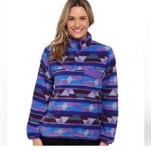 Womens SMALL Patagonia Synchilla Small Guatemalan Tango Aztec Snap Pullover